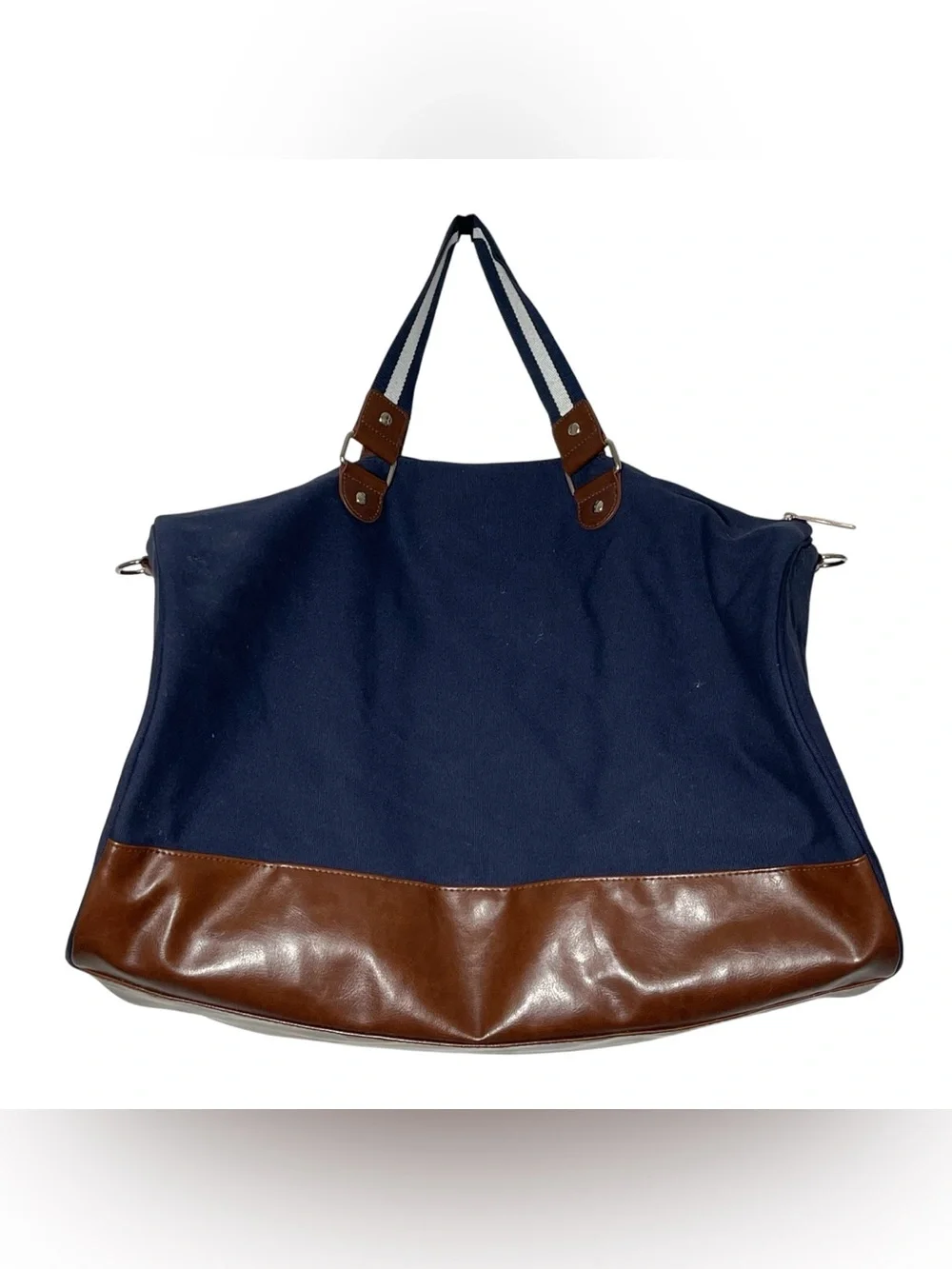 Polo Ralph Lauren Navy White Duffle Bag Adjustable Strap Solid Pattern New